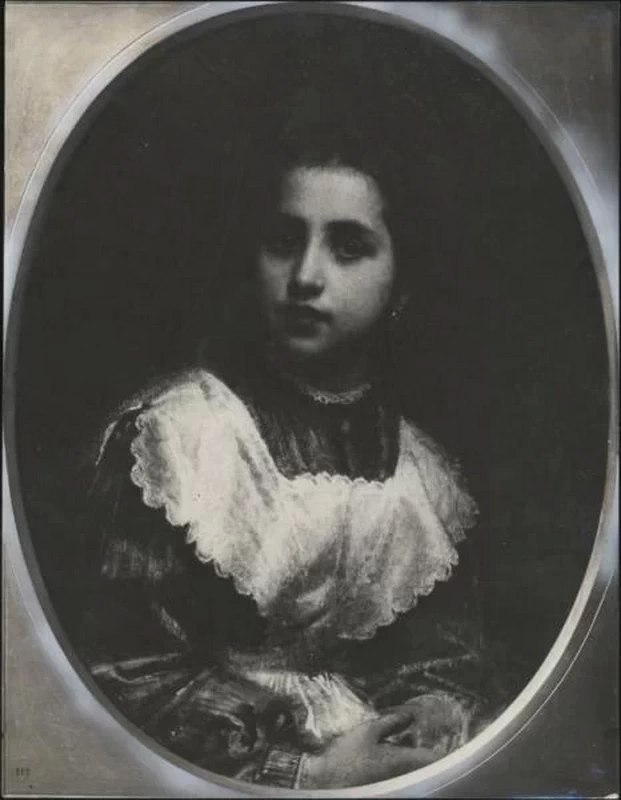 Ritratto di Elena Cremona Perozzi - lastra fotografica, Milano